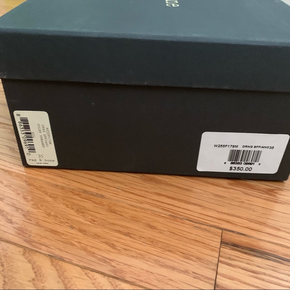 Rag & Bone Orange Leather Colby Sneaker Loafers w. Original Packaging — Size 35